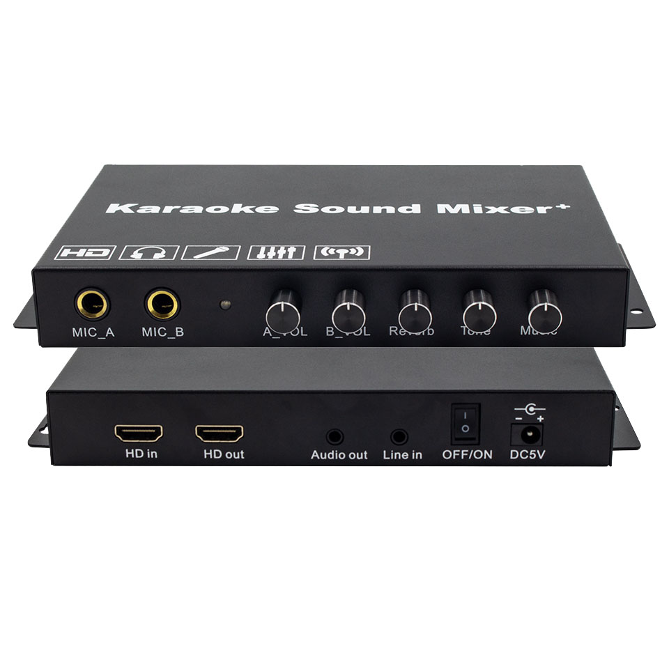 Karaoke Amplifier Mixer Bluetooth - Professional Karaoke Mixer System with HDMI,