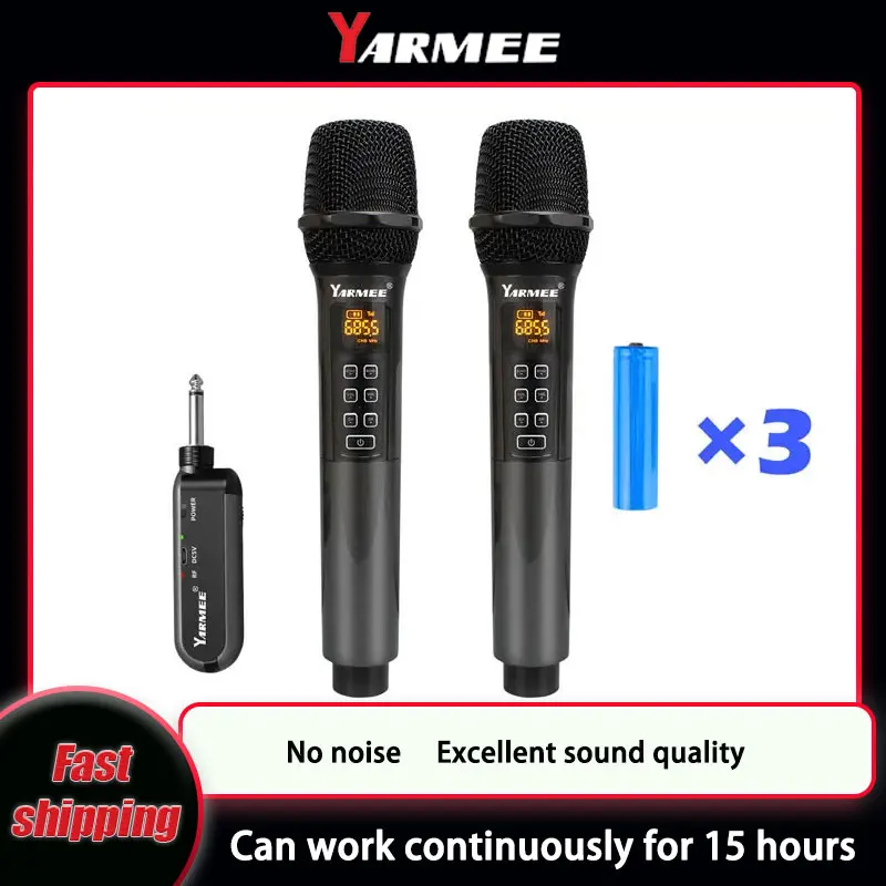 Rechargeable Wireless Mic Lithium Battery - YARMEE Chuyên Nghiệp UHF Micro Không
