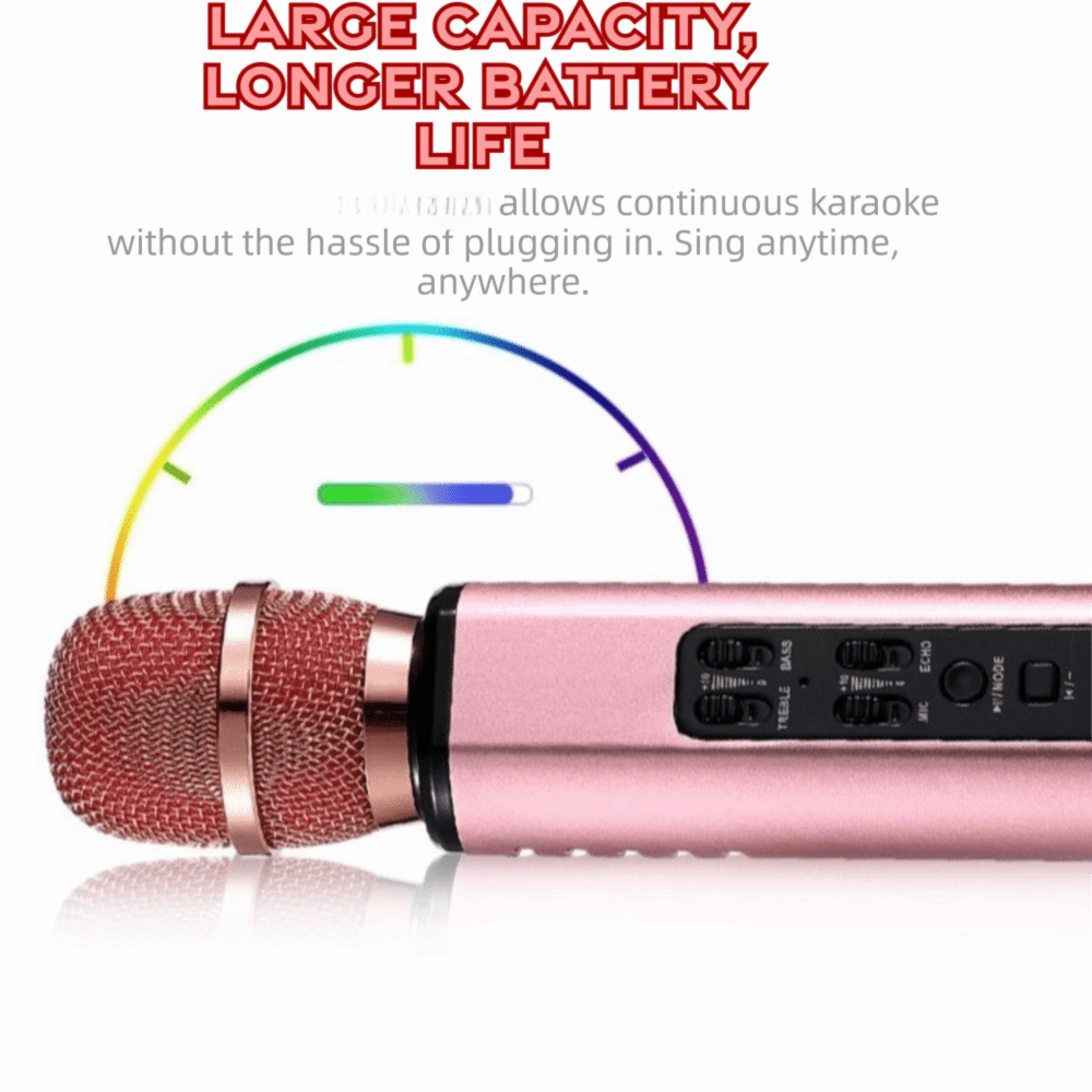 Bluetooth Karaoke Microphone Handheld - Portable Karaoke Microphone Professional Handheld Wireless