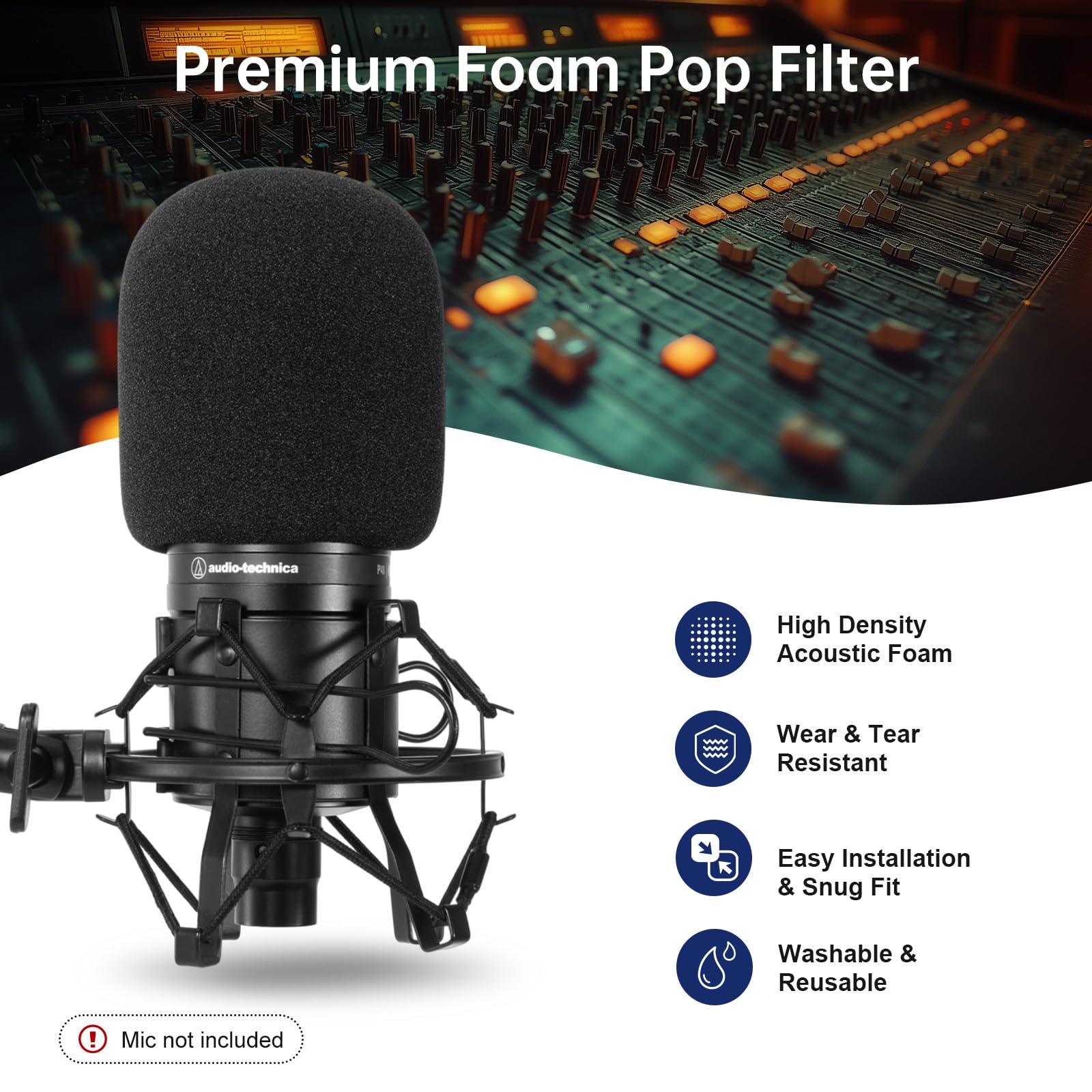 Pop Filter/Windscreen for Audi - đánh giá và giá Microphone Pop Filter Foam Windscreen