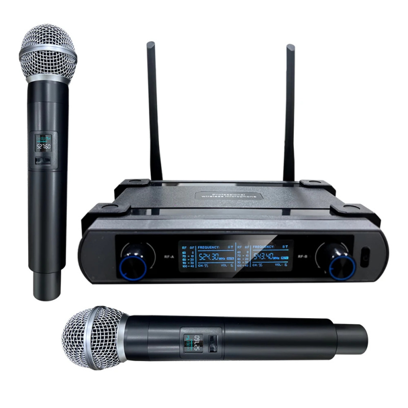 Professional 2 Channel UHF Wir - đánh giá và giá Uhf Wireless Microphone System Dual Channel