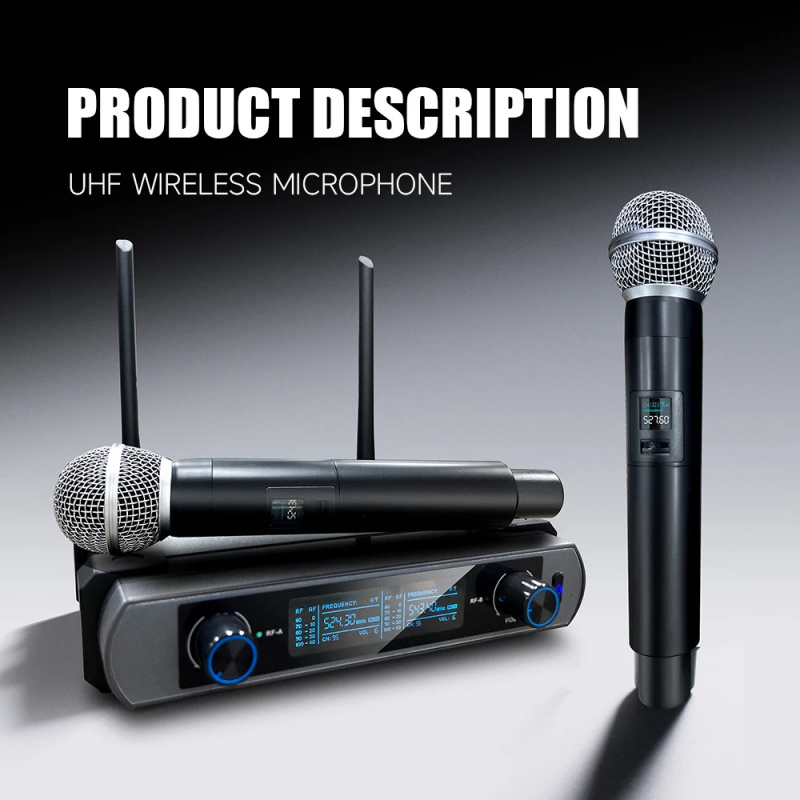 Professional 2 Channel UHF Wir - đánh giá và giá Uhf Wireless Microphone System Dual Channel