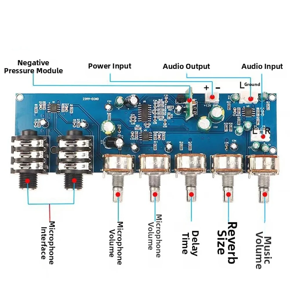 PT2399 Karaoke Microphone Prea - đánh giá và giá Karaoke Audio Mixer Echo Delay