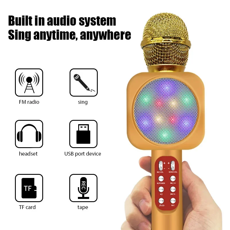 WS1816 Wireless Children Karao - đánh giá và giá Bluetooth Karaoke Microphone Handheld