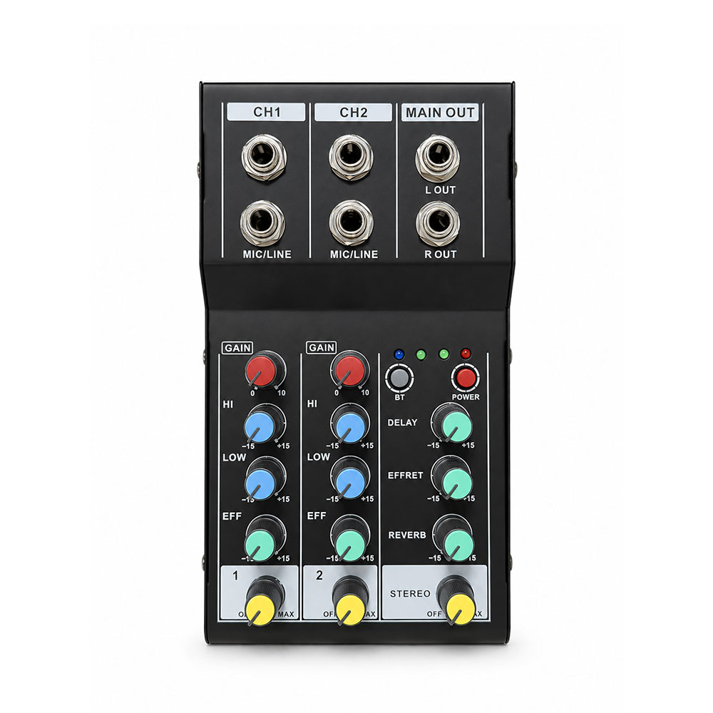 2 Channel Bluetooth Audio Mixe - đánh giá và giá Karaoke Audio Mixer Echo Delay