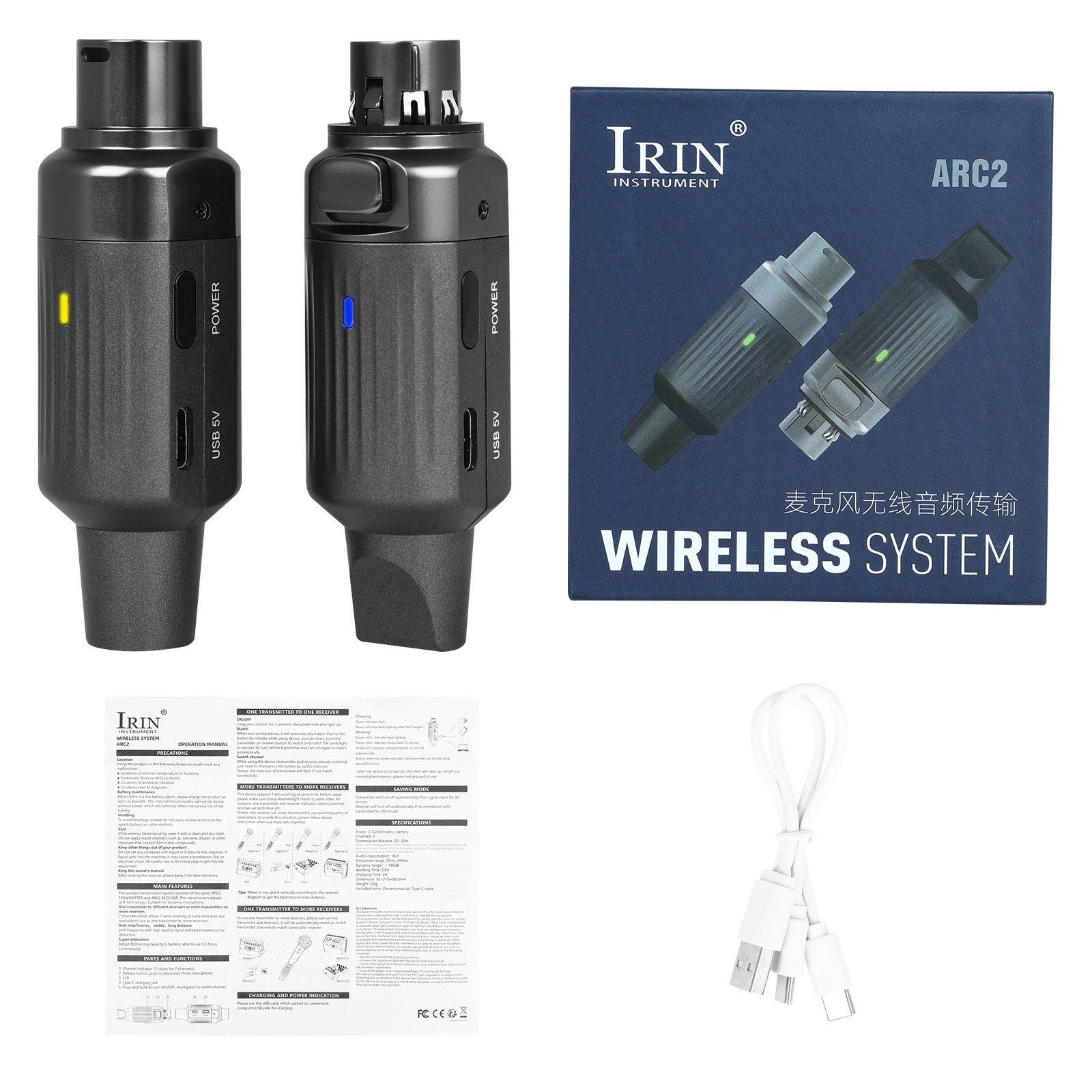 IRIN ARC2 UHF Wireless Microph - đánh giá và giá Uhf Wireless Microphone System Dual Channel
