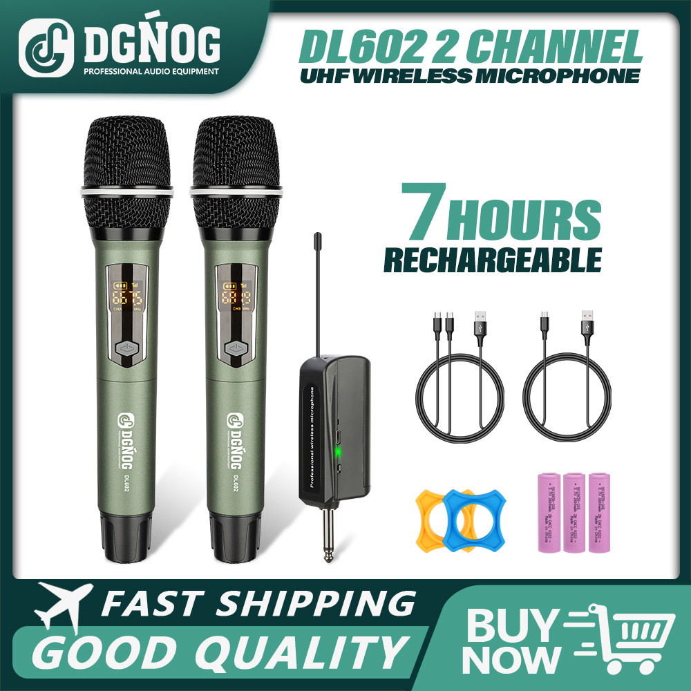 Dual Handheld Dynamic Karaoke  - đánh giá và giá Uhf Wireless Microphone System Dual Channel