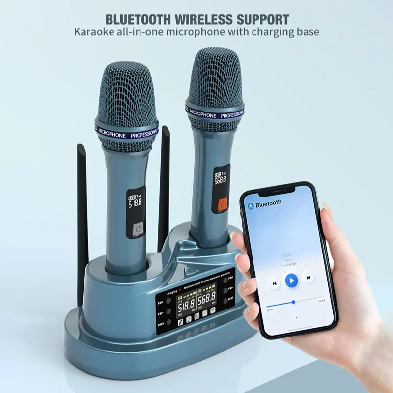 Wireless Microphone Kit With C - đánh giá và giá Bluetooth Karaoke Microphone Handheld