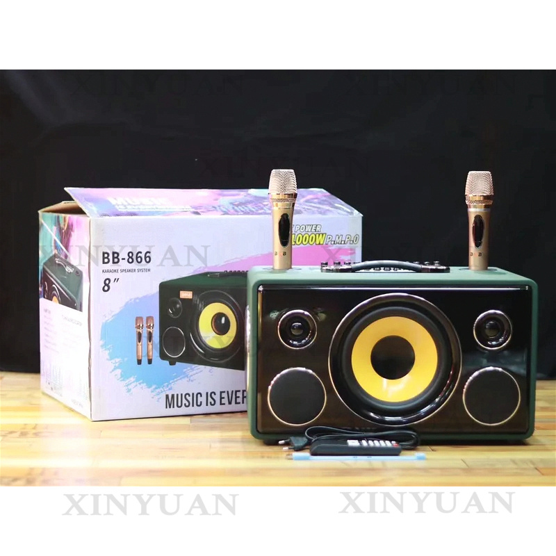 Karaoke Speaker, 8-Inch Wooden - đánh giá và giá Karaoke Speaker System 100W Rgb