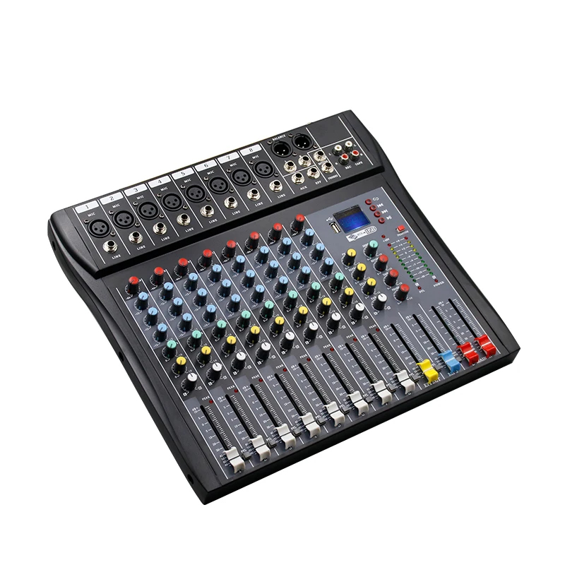 8 Channel Audio Mixer 48V Phan - đánh giá và giá Karaoke Amplifier Mixer Bluetooth