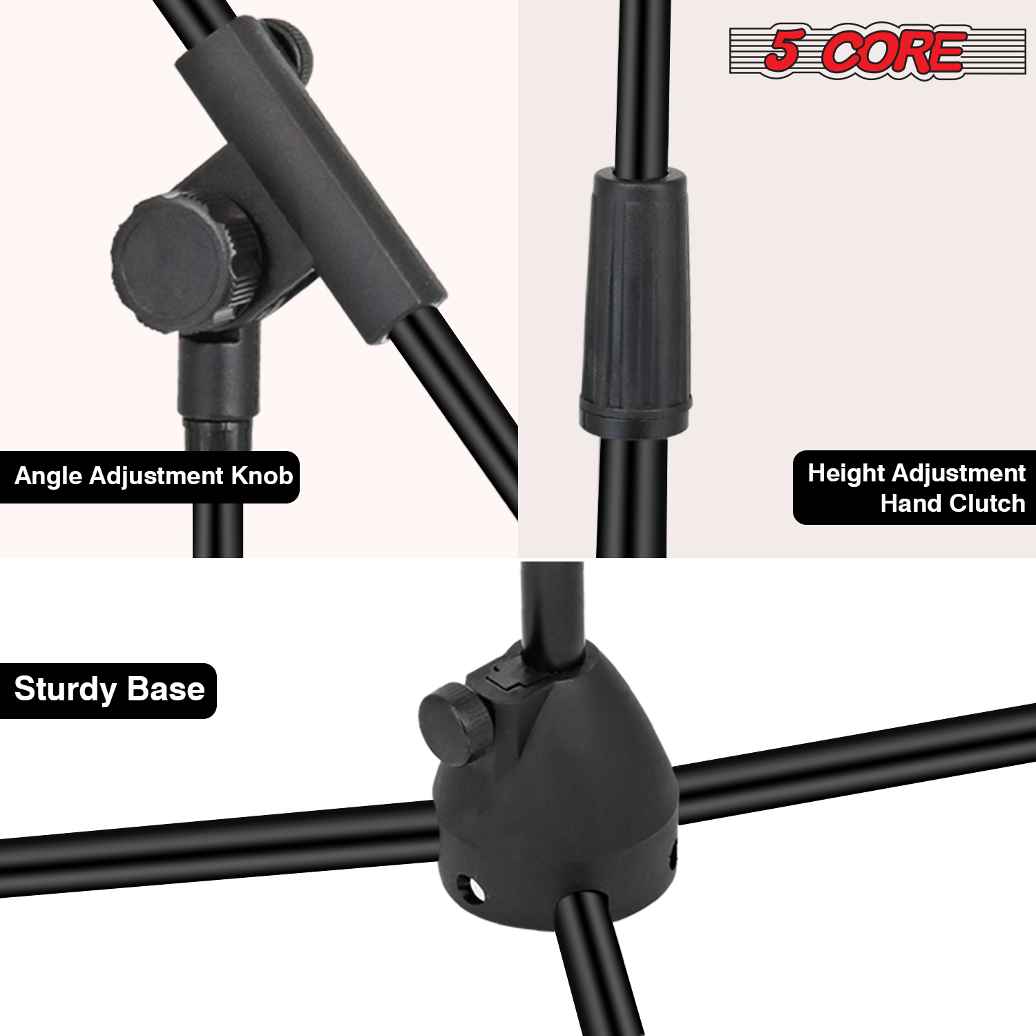 5Core Tripod Mic Stand 4Pcs Ad - đánh giá và giá Microphone Stand Boom Arm Floor