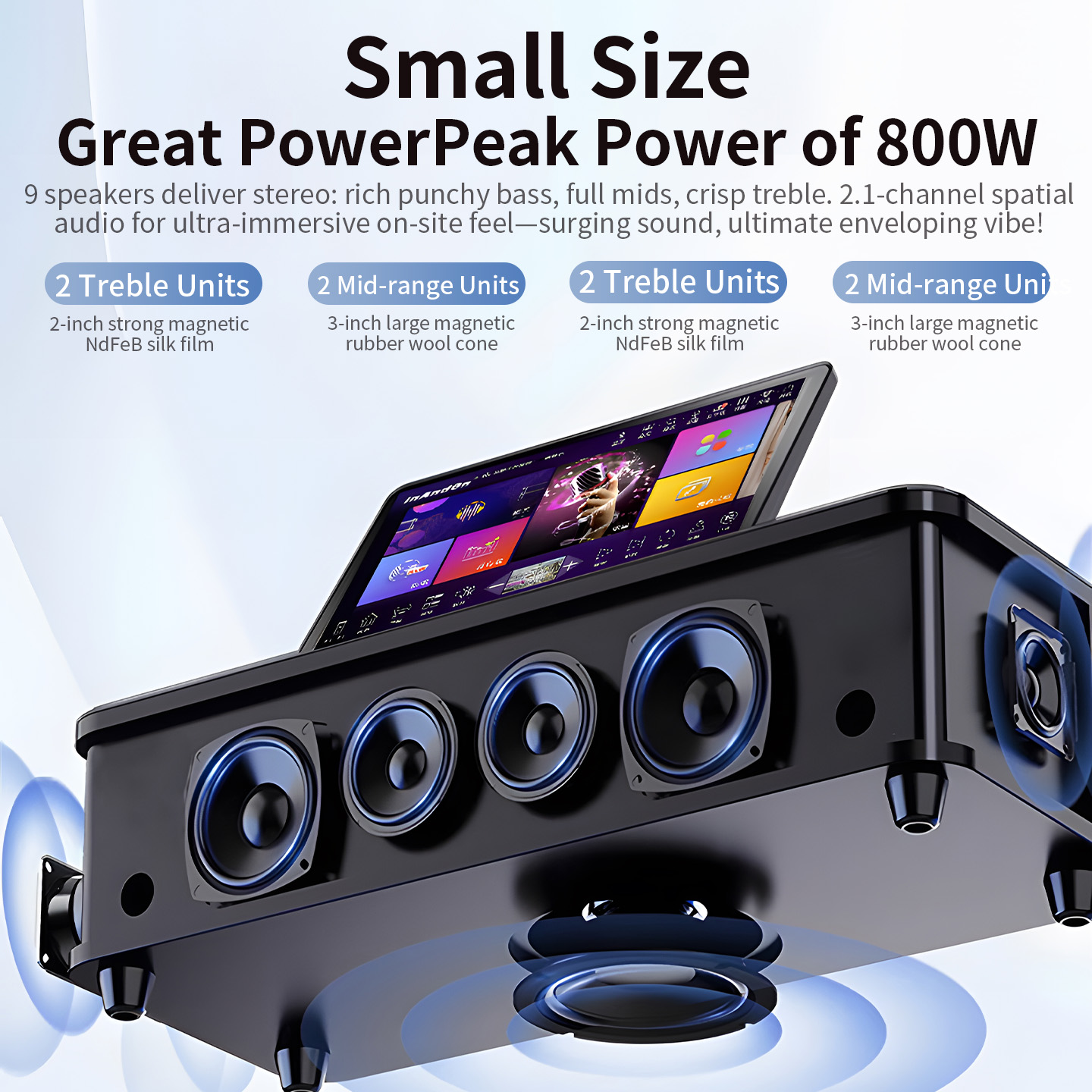 12.2''Touch Screen Karaoke Mac - đánh giá và giá Karaoke Machine Portable With 2 Mic