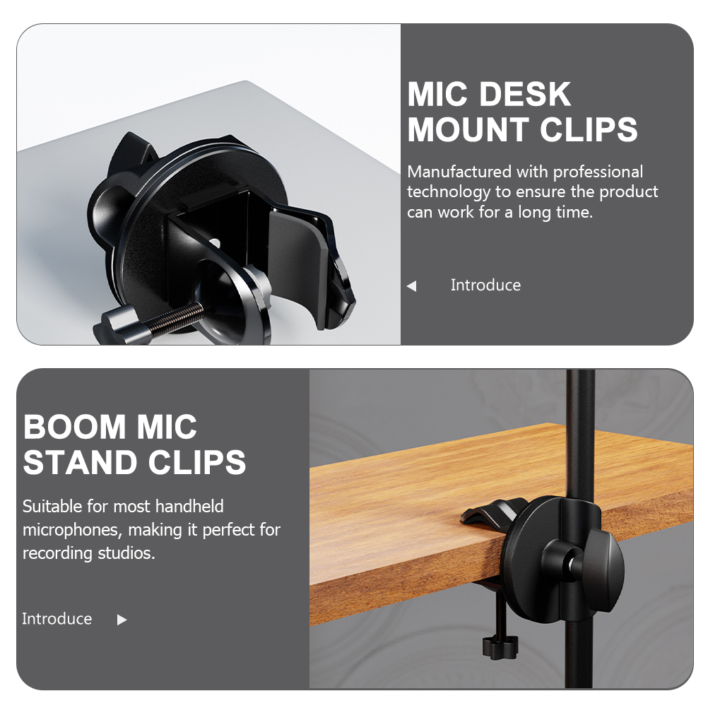 Mic Clip Microphone Desk Arm C - đánh giá và giá Microphone Stand Boom Arm Floor