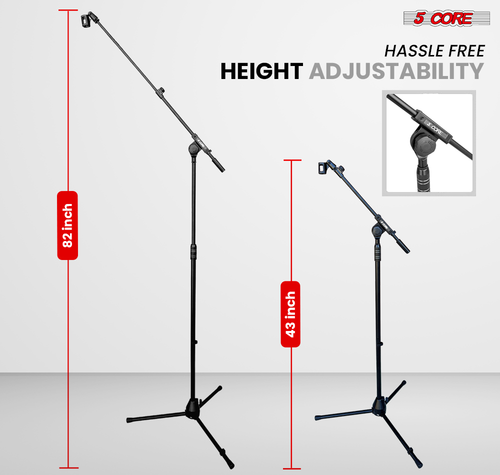 5 Core Mic Stand Adjustable Mi - đánh giá và giá Microphone Stand Boom Arm Floor
