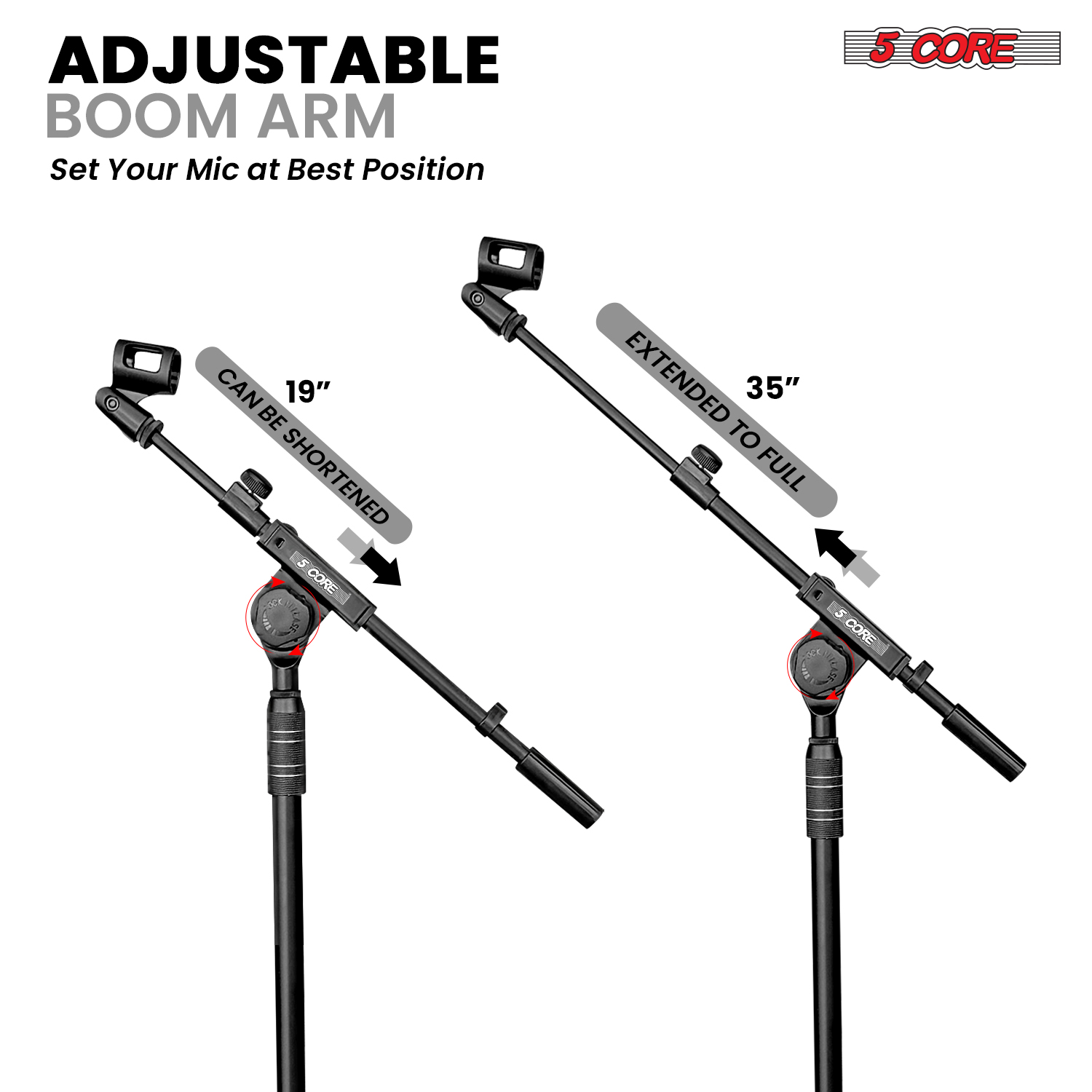 5 Core Mic Stand Adjustable Mi - đánh giá và giá Microphone Stand Boom Arm Floor