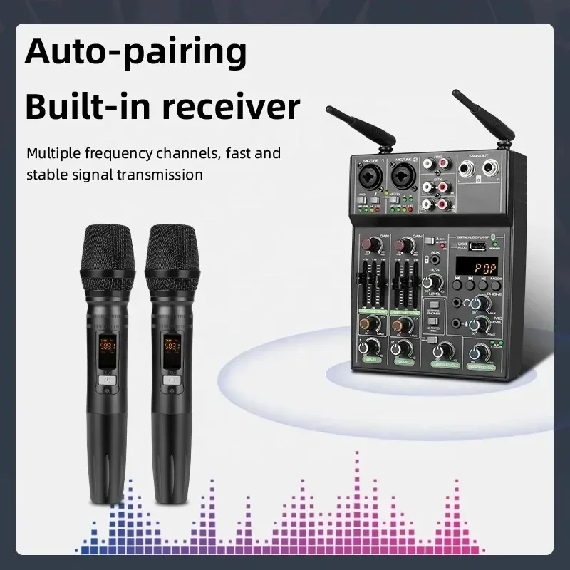 4 Channel Audio Mixer Console  - đánh giá và giá Bluetooth Karaoke Microphone Handheld
