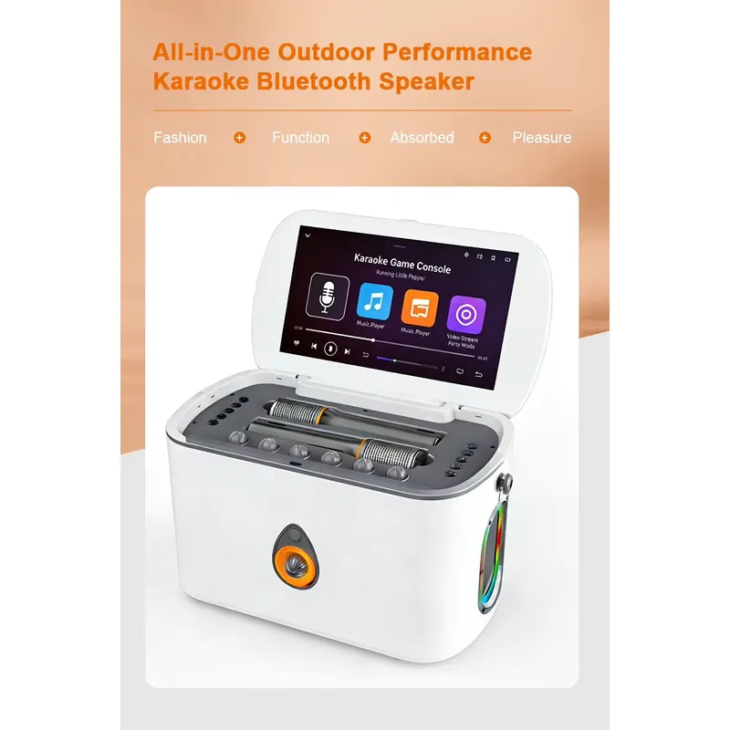 Portable Bluetooth Speaker wit - đánh giá và giá Karaoke Machine Portable With 2 Mic