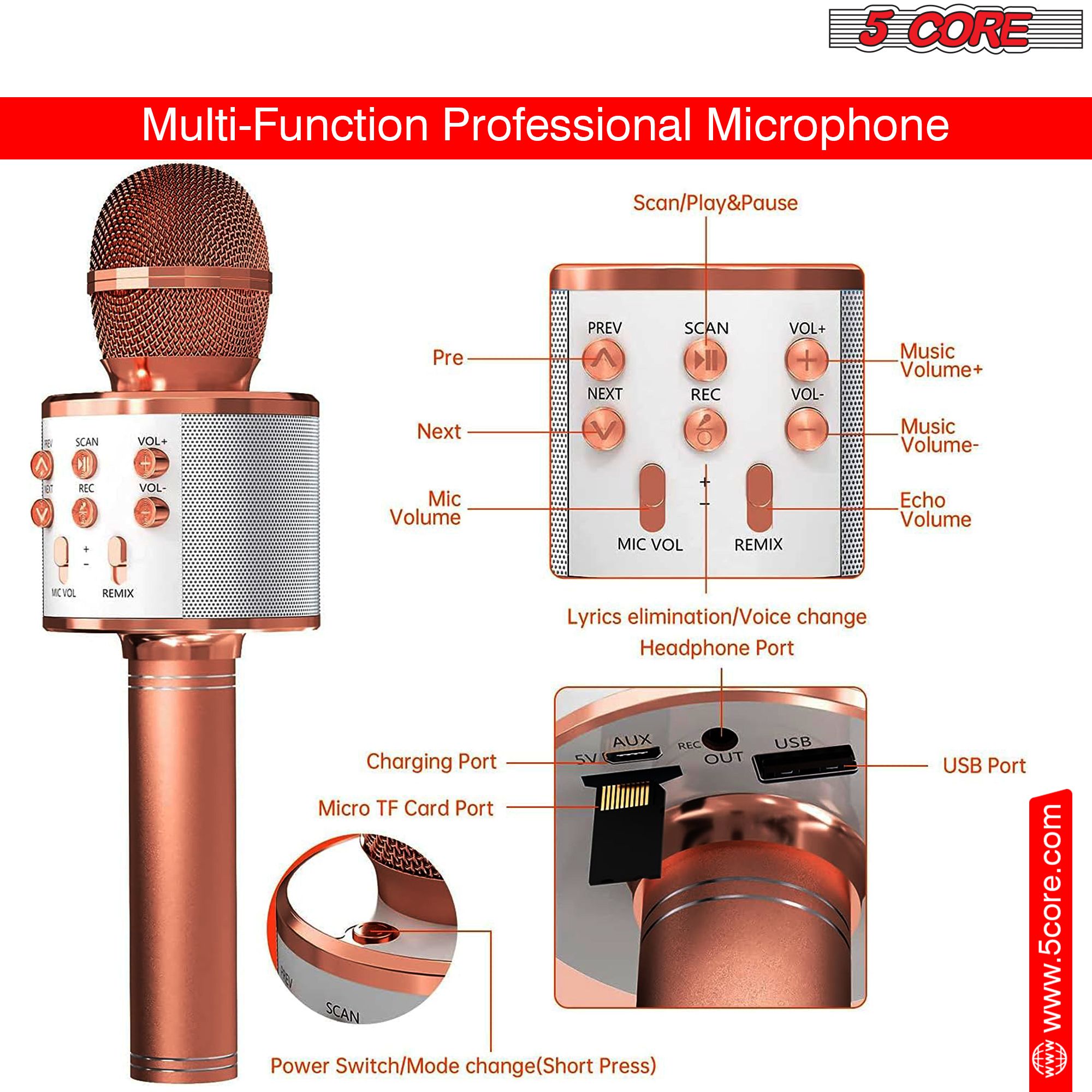 Microphone Wireless Karaoke Mi - đánh giá và giá Bluetooth Karaoke Microphone Handheld