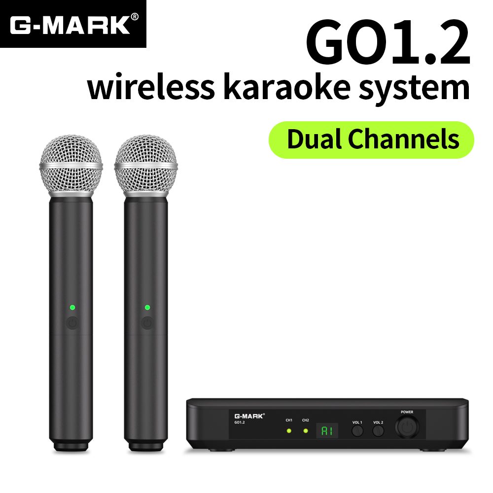 Wireless Microphone G-MARK UHF - đánh giá và giá Rechargeable Wireless Mic Lithium Battery
