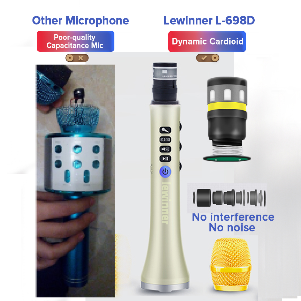 Lewinner L-698D Chuyên Nghiệp  - đánh giá và giá Bluetooth Karaoke Microphone Handheld