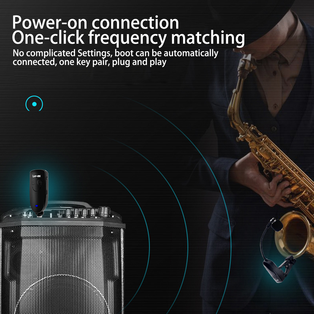 Saxofone Wireless Microphone M - đánh giá và giá Wireless Lavalier Microphone Dual Receiver