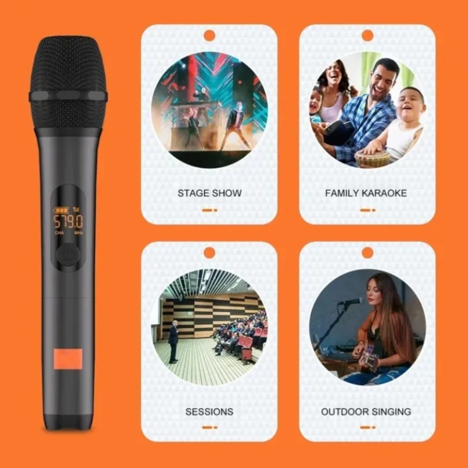 Party Box UHF Dual Channel Wir - đánh giá và giá Uhf Wireless Microphone System Dual Channel