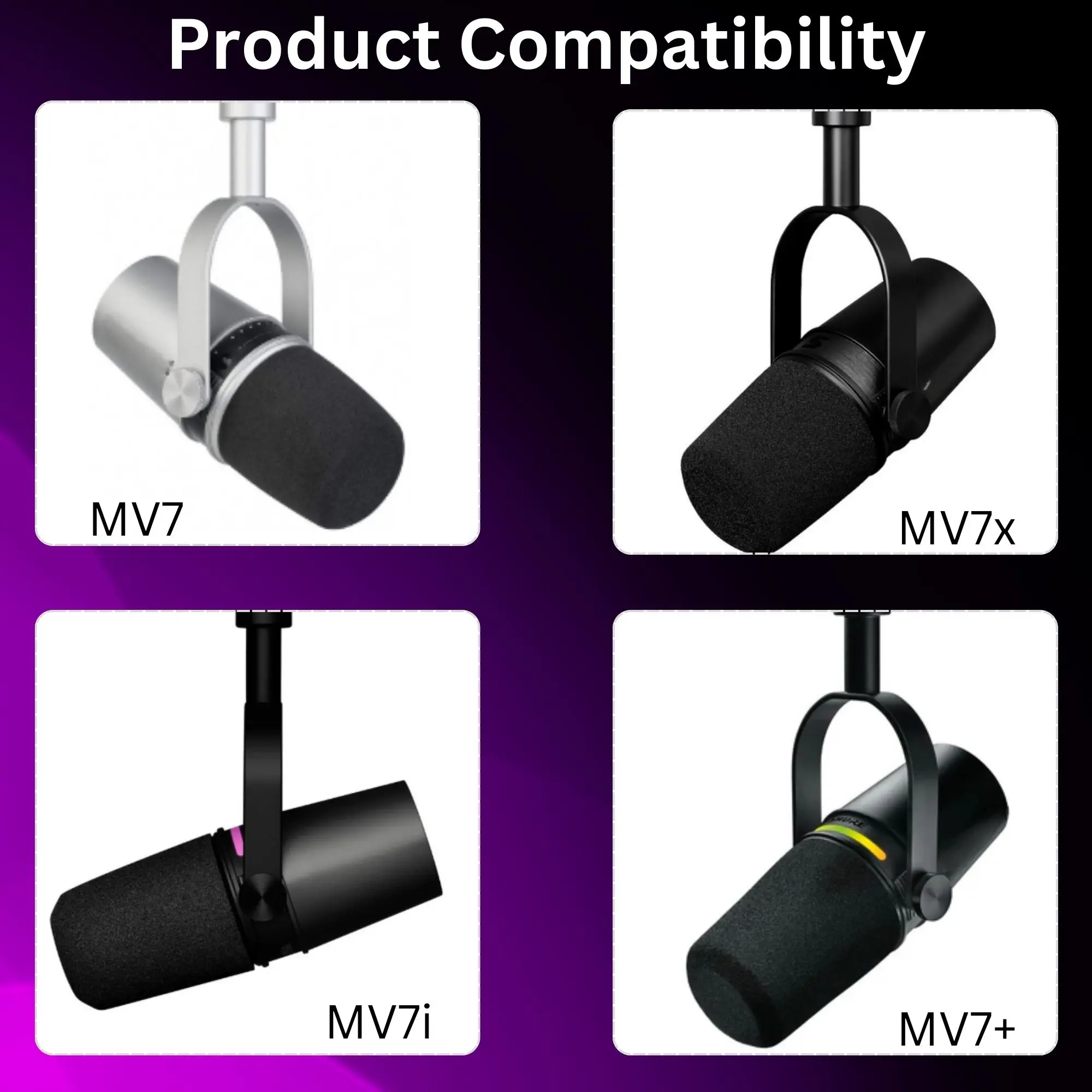 MV7 Foam for Shure MV7, MV7i,  - đánh giá và giá Microphone Pop Filter Foam Windscreen