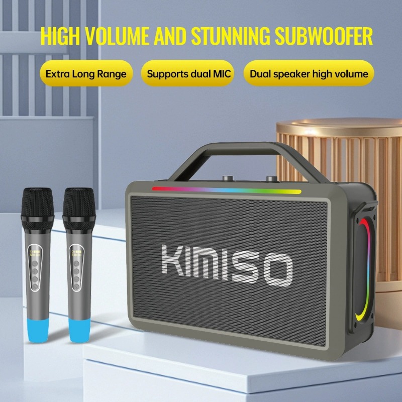 Original KIMISO KMS-252 Portab - đánh giá và giá Karaoke Machine Portable With 2 Mic