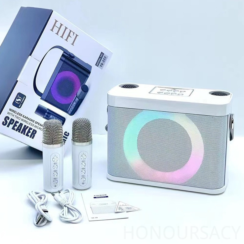 HIFI Stereo Bluetooth Karaoke  - đánh giá và giá Karaoke Machine Portable With 2 Mic