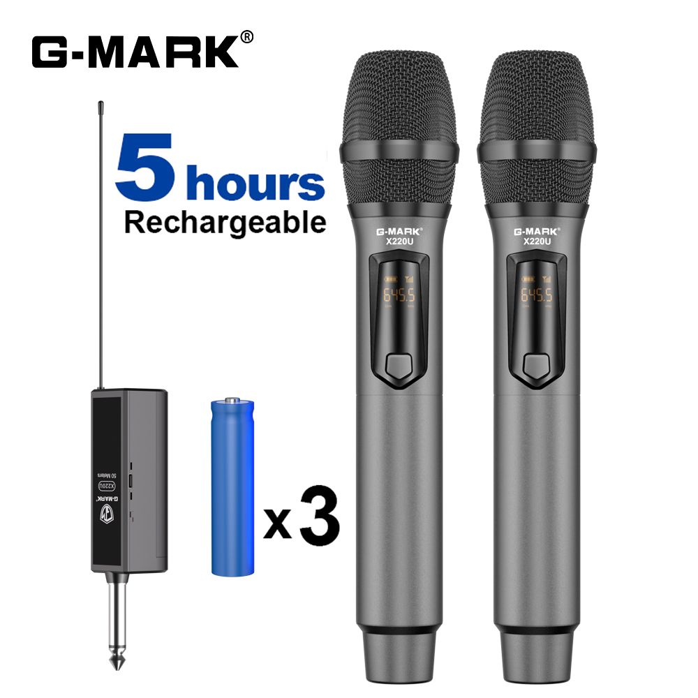 Wireless Microphone G-MARK X22 - đánh giá và giá Rechargeable Wireless Mic Lithium Battery