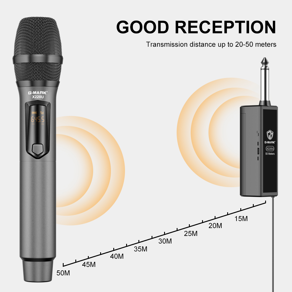 Wireless Microphone G-MARK X22 - đánh giá và giá Rechargeable Wireless Mic Lithium Battery