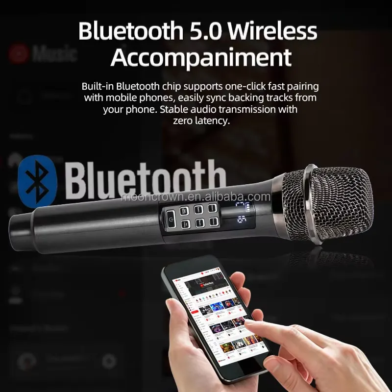 BOLRZO Sound card wireless dyn - đánh giá và giá Bluetooth Karaoke Microphone Handheld