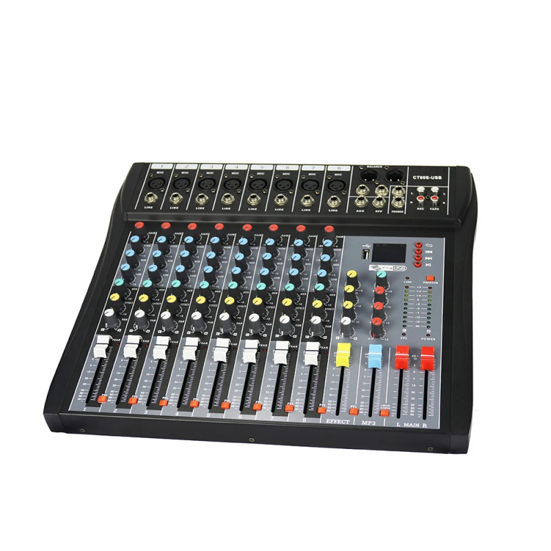 8 Channel Audio Mixer with 99  - đánh giá và giá Karaoke Amplifier Mixer Bluetooth