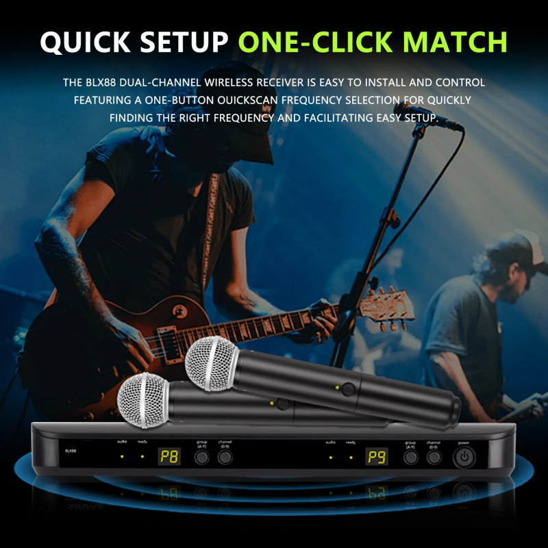 Dual Channel UHF Wireless Hand - đánh giá và giá Uhf Wireless Microphone System Dual Channel