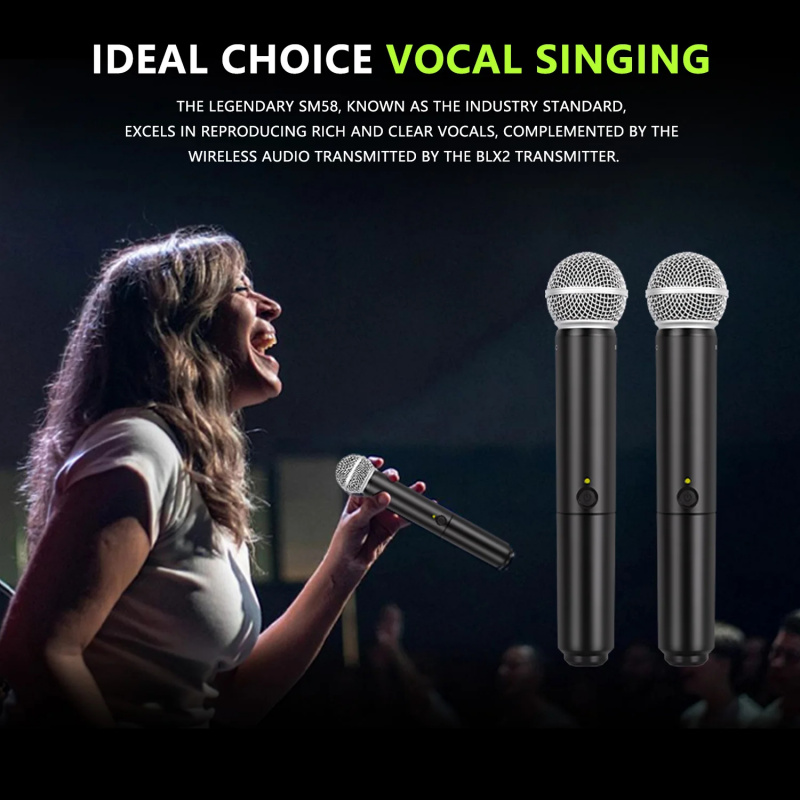 Dual Channel UHF Wireless Hand - đánh giá và giá Uhf Wireless Microphone System Dual Channel