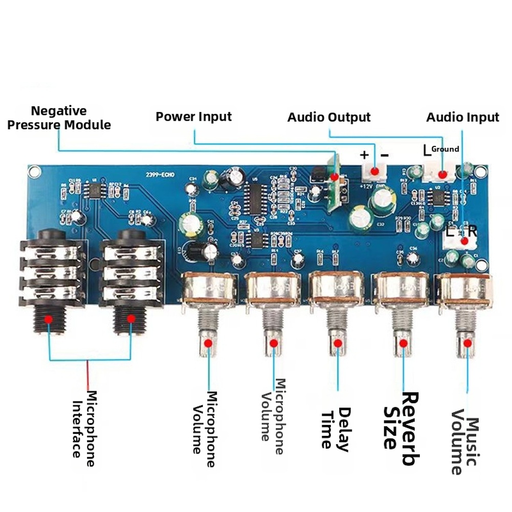 PT2399 Karaoke Microphone Prea - đánh giá và giá Karaoke Audio Mixer Echo Delay