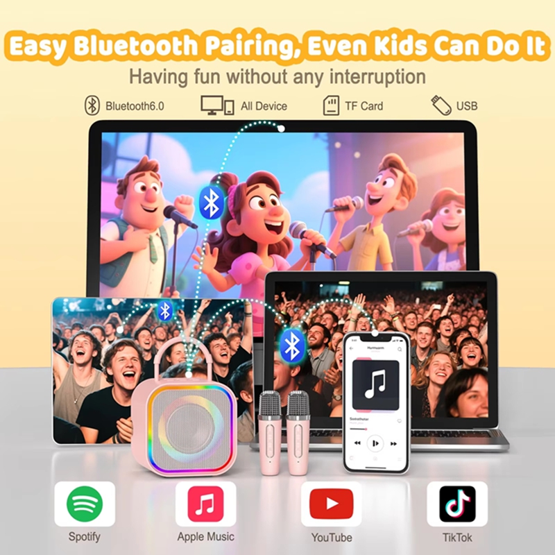 LZQLY Mini Karaoke Machine for - đánh giá và giá Karaoke Machine Portable With 2 Mic