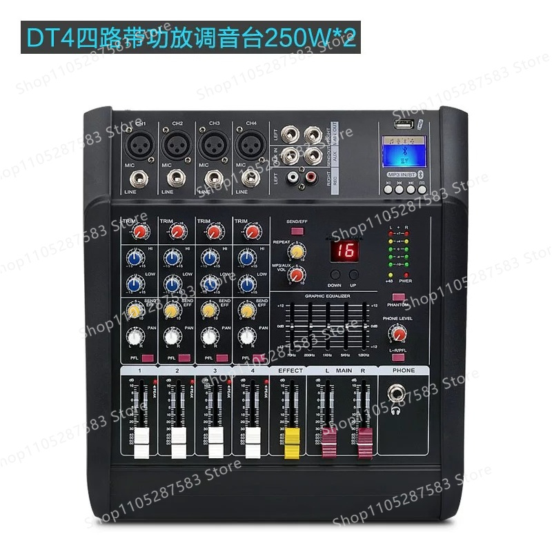 Mixer with power amplifier USB - đánh giá và giá Karaoke Amplifier Mixer Bluetooth