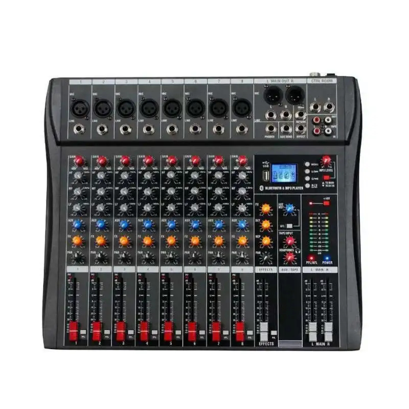 8 Channel USB Bluetooth Audio  - đánh giá và giá Karaoke Amplifier Mixer Bluetooth