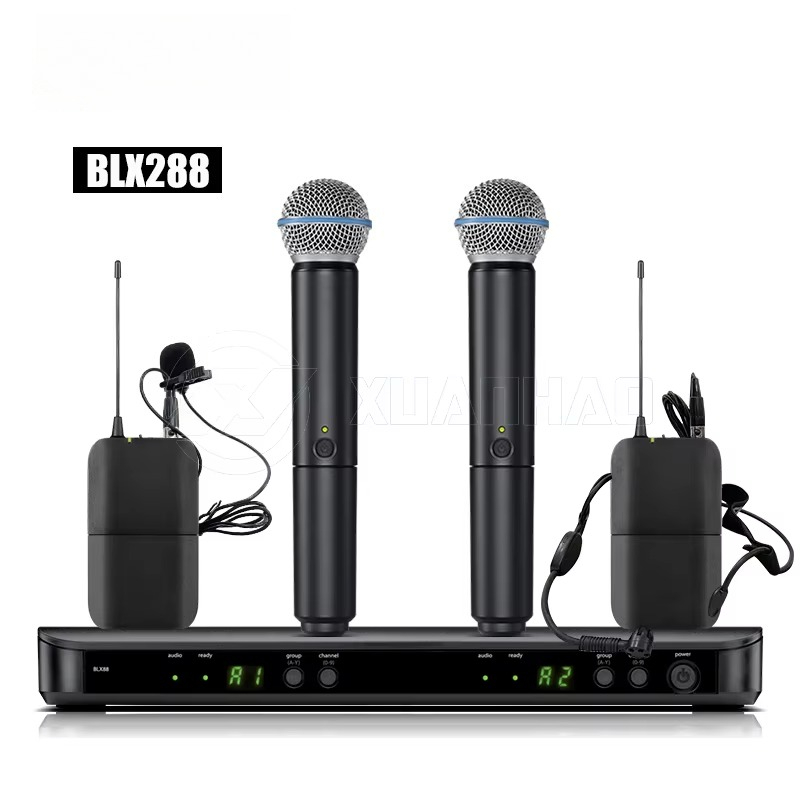Professional BLX8 UHF Dual Cha - đánh giá và giá Uhf Wireless Microphone System Dual Channel