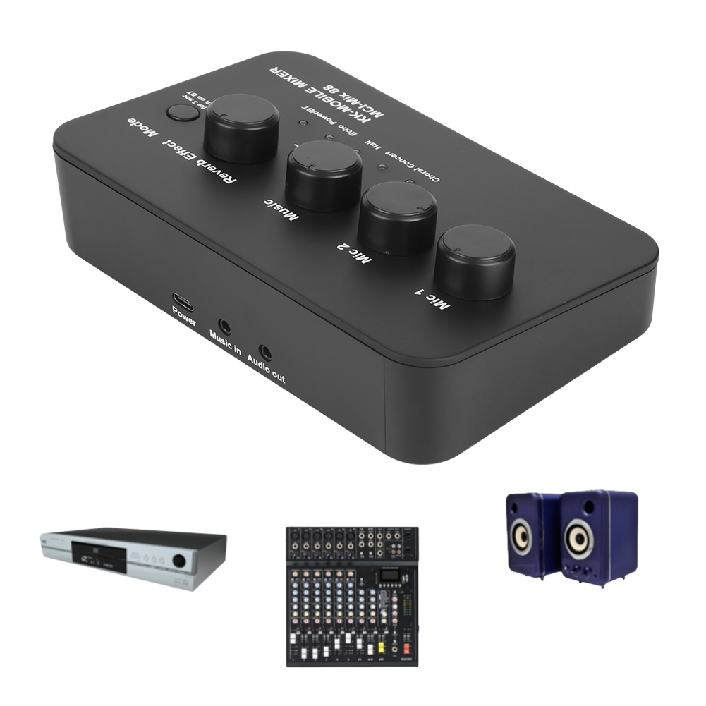 Karaoke Audio Mixer AUX IN/OUT - đánh giá và giá Karaoke Amplifier Mixer Bluetooth