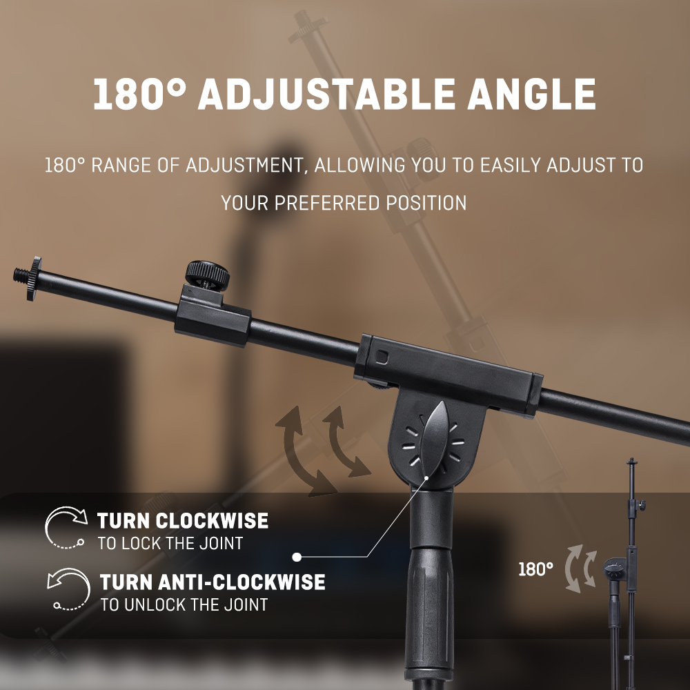 Heavy Floor Microphone Tripod  - đánh giá và giá Microphone Stand Boom Arm Floor