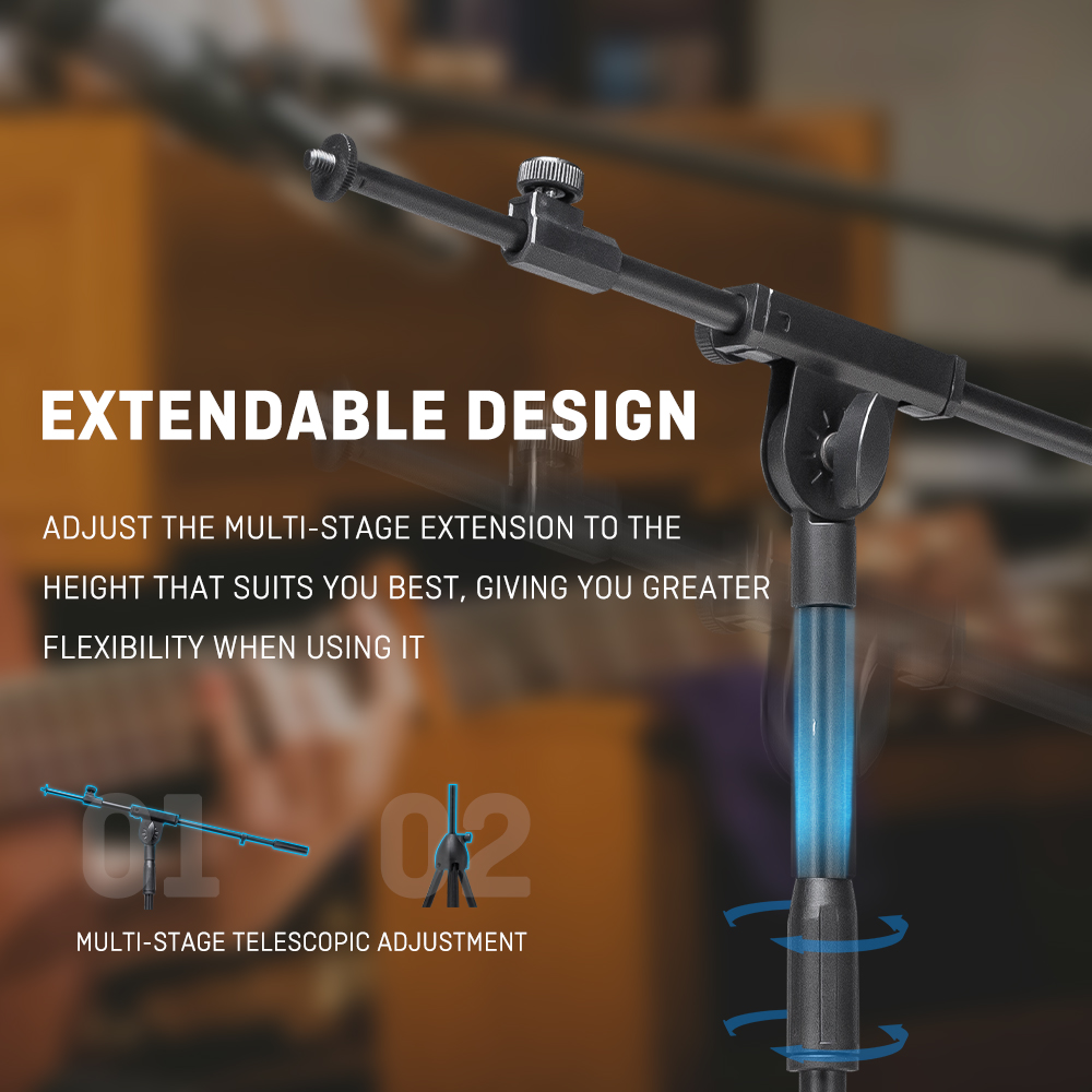 Heavy Floor Microphone Tripod  - đánh giá và giá Microphone Stand Boom Arm Floor