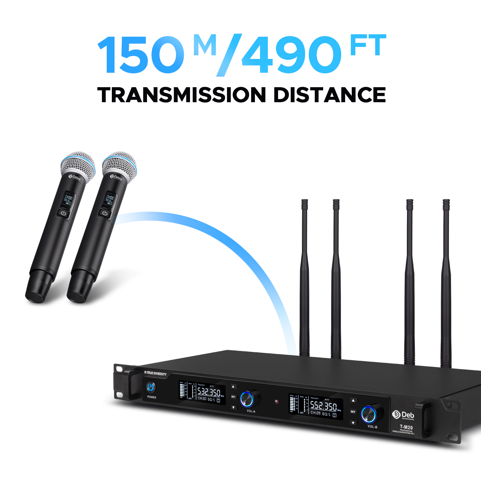 Debra T-M20 UHF Wireless Handh - đánh giá và giá Uhf Wireless Microphone System Dual Channel