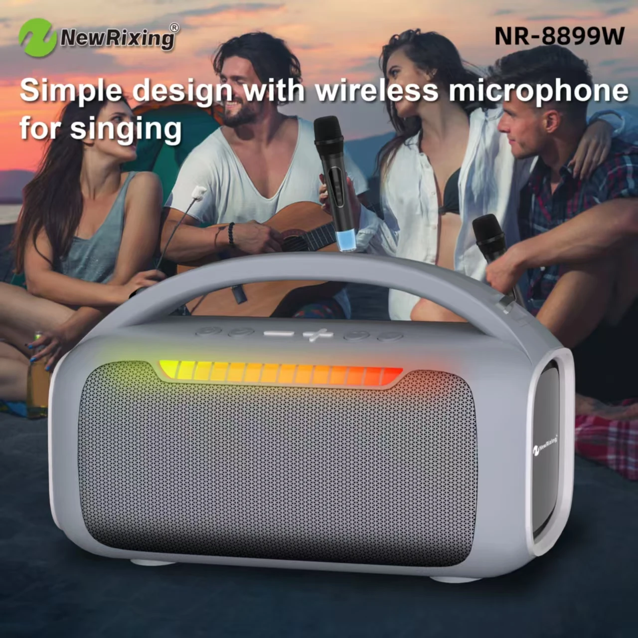 NewRixing 30W Bluetooth Speake - đánh giá và giá Karaoke Machine Portable With 2 Mic