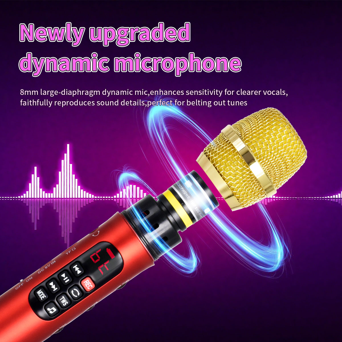 1 Piece of 28cm 25W/Pc Karaoke - đánh giá và giá Bluetooth Karaoke Microphone Handheld