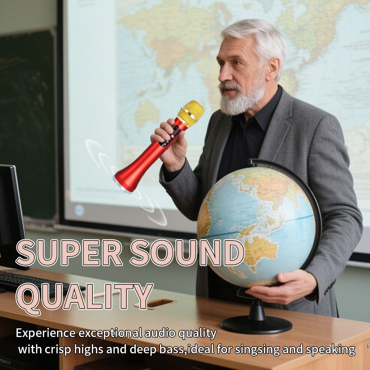 1 Piece of 28cm 25W/Pc Karaoke - đánh giá và giá Bluetooth Karaoke Microphone Handheld