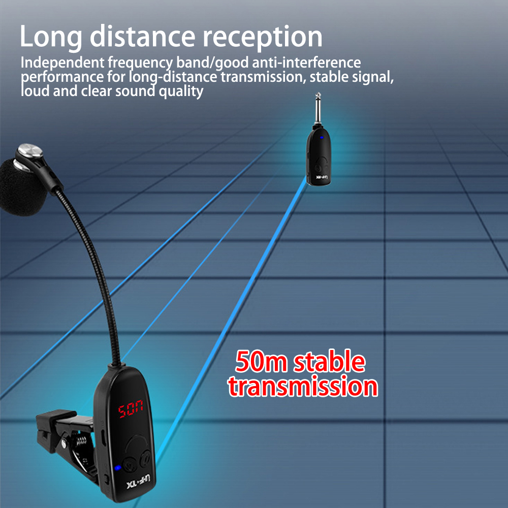 Bộ micro không dây cho saxopho - đánh giá và giá Wireless Lavalier Microphone Dual Receiver
