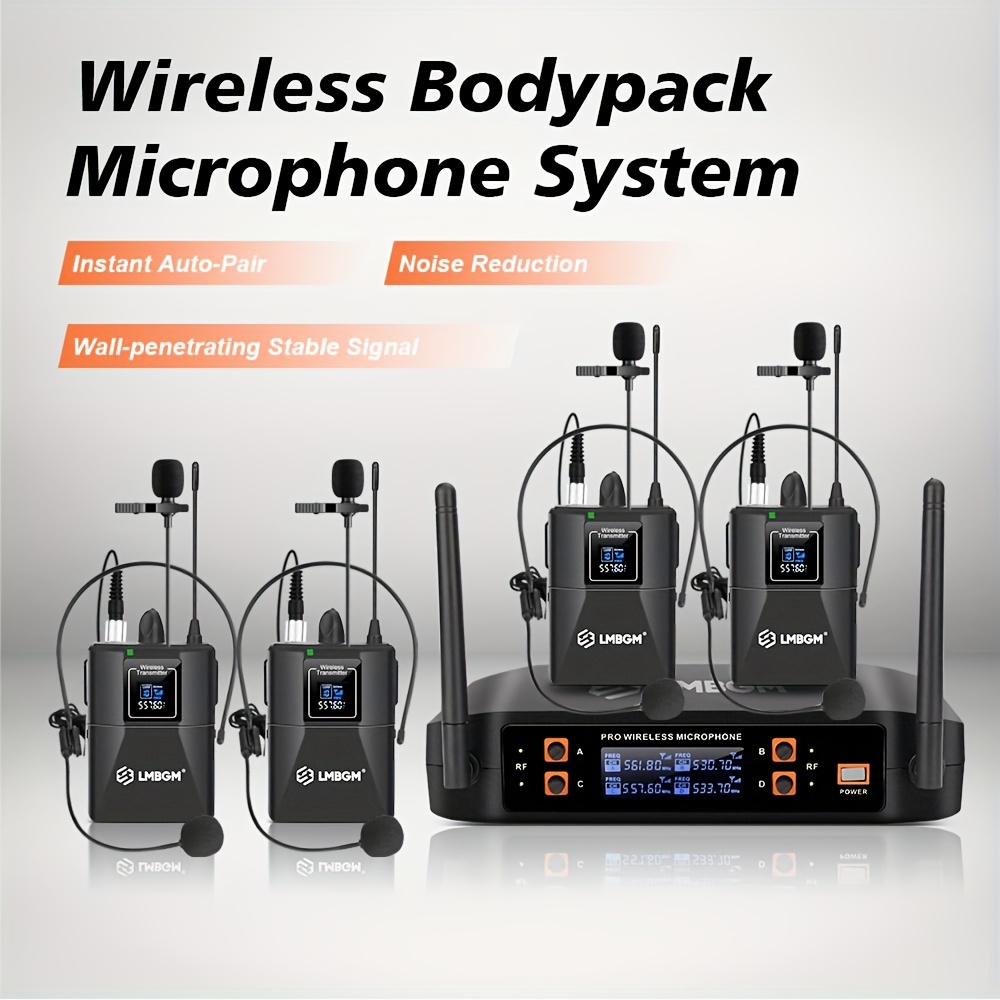 LMBGM-D44 Wireless Microphone  - đánh giá và giá Wireless Lavalier Microphone Dual Receiver