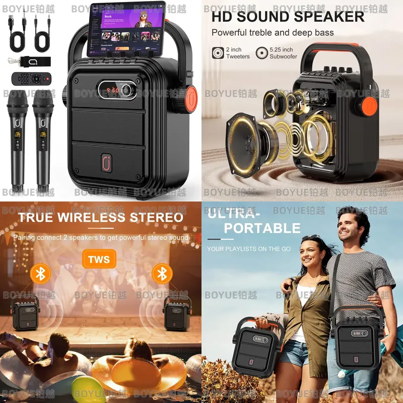 Portable Karaoke Machine with  - đánh giá và giá Karaoke Machine Portable With 2 Mic